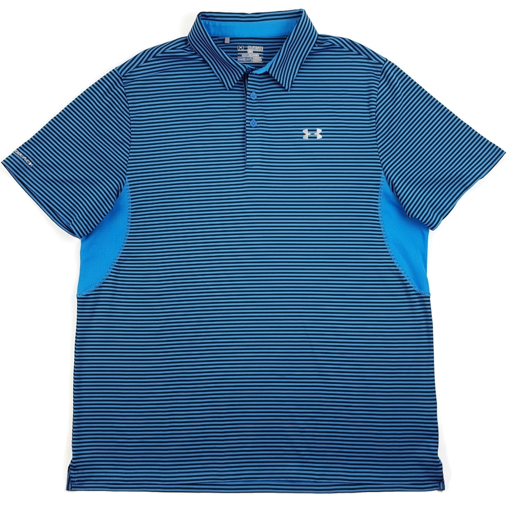 Under Armour Heat Gear Cold Black Striped Polo